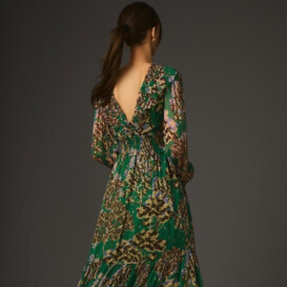 Odetta Ruffled V-Neck Dress - Picture 4 of 9